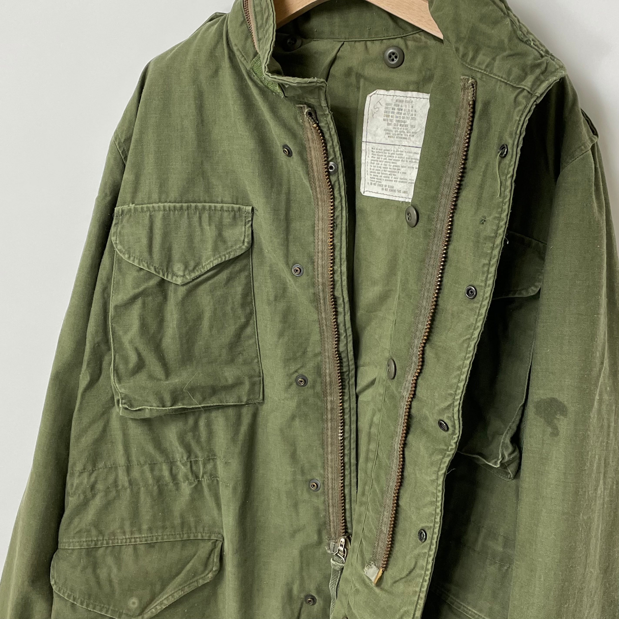 81年製 アメリカ軍 OD M-65 フィールドジャケット 3rdモデル M/Rサイズ【FB-JK-ML0051C】