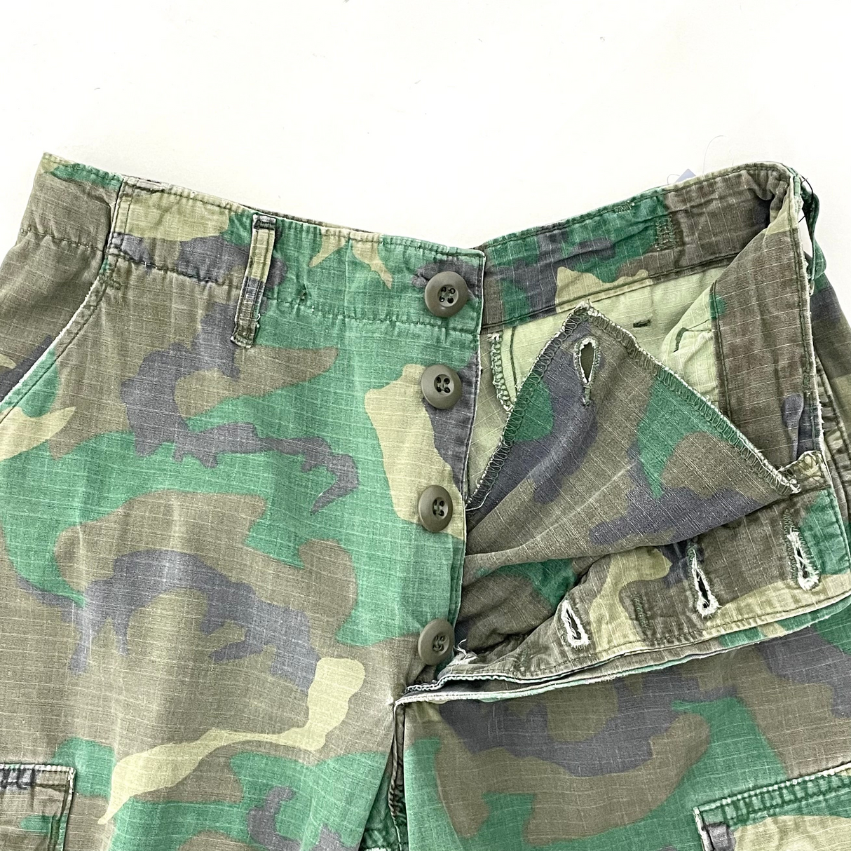 1975年製 アメリカ軍 U.S.ARMY ERDL リーフカモ リップストップ ジャングルファティーグパンツ 4thモデル XS/Sサイズ(W69cm/L69cm)【FB-PT-ML0013B=】