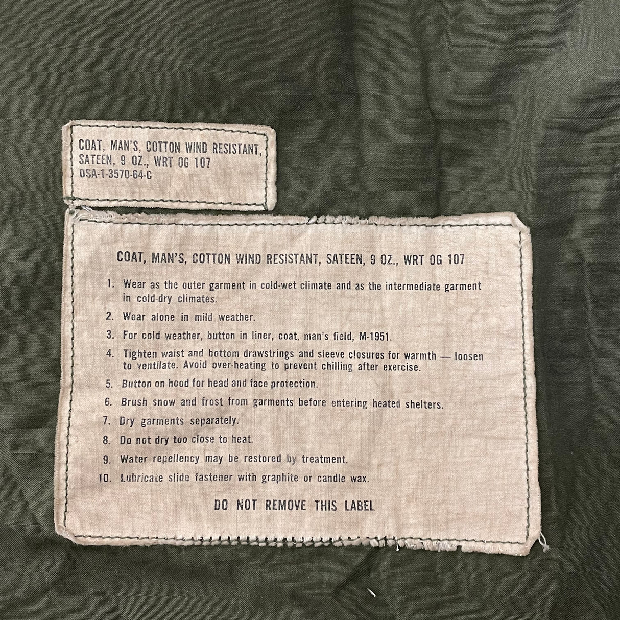 1964年製 アメリカ陸軍 U.S.ARMY OG-107 M-51 フィールドジャケット 後期最終年 XS/Rサイズ【FB-JK-ML0029C】