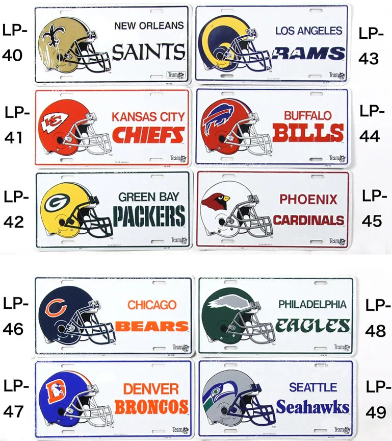 NFL アメリカンフットボール ビンテージ ライセンスプレート 新品 33-49-