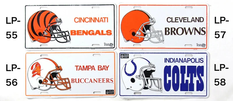 NFL アメリカンフットボール ビンテージ ライセンスプレート 新品 50-57-