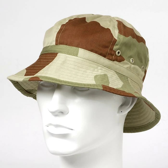 スモール特価、フランス軍 デザートカモ HBT ブッシュハット 新品 M73DN-SB-