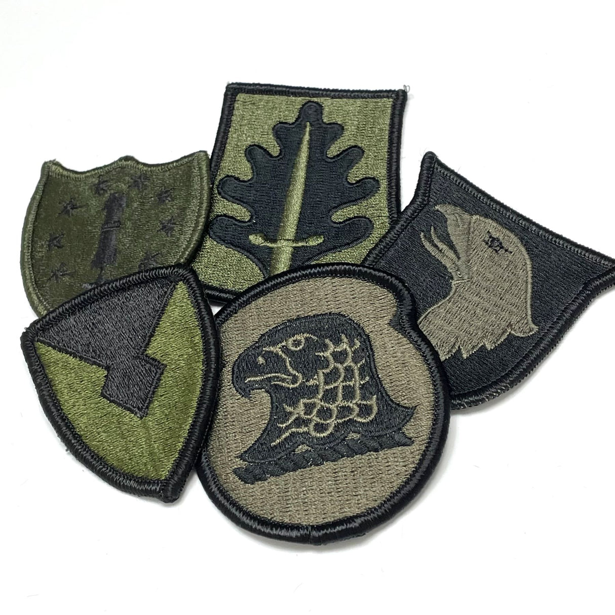 【5枚セット】アメリカ軍 OD 部隊章ワッペン 新品 OD5-D-