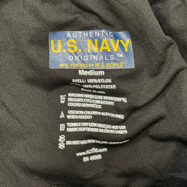 アメリカ海軍 U.S.NAVY フィジカルトレーニング ショートパンツ シルバーレター ニアニュー PT-SHORTS-NN2-