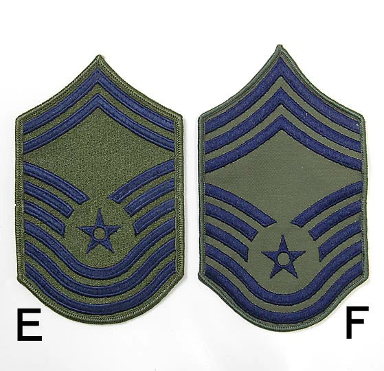 アメリカ空軍 USAF OD/ネイビー 階級章ワッペン 新品 RANK-AF-GN-