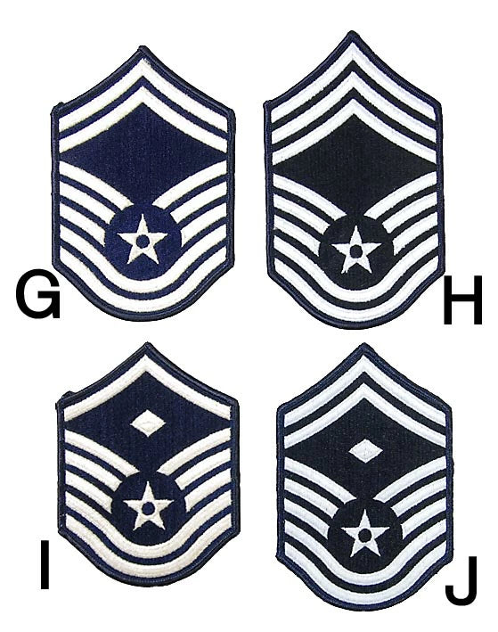 アメリカ空軍 USAF 階級章ワッペン 新品 RANK-AF-N-