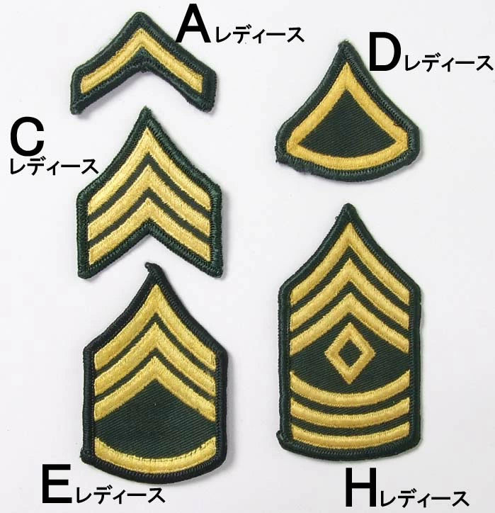 アメリカ陸軍 U.S.ARMY 階級章ワッペン 新品 RANK-ARMY-N-