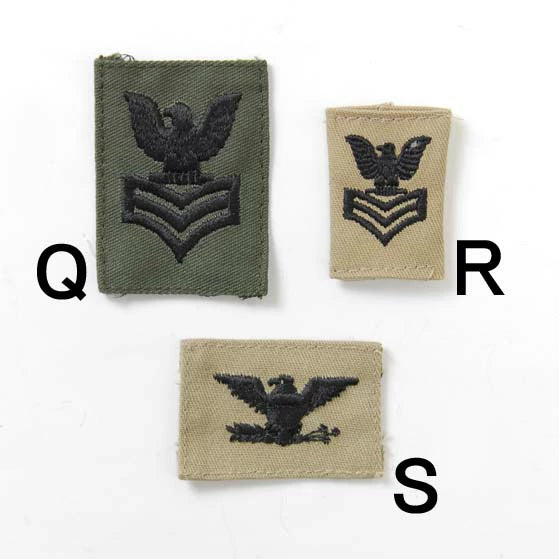 アメリカ軍 ミリタリー襟章ワッペン 新品 RANK-GN-S-
