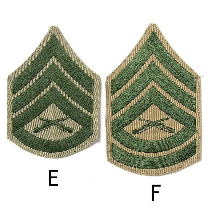 アメリカ海兵隊 USMC ベージュ 階級章ワッペン USED RANK-MC-KU-