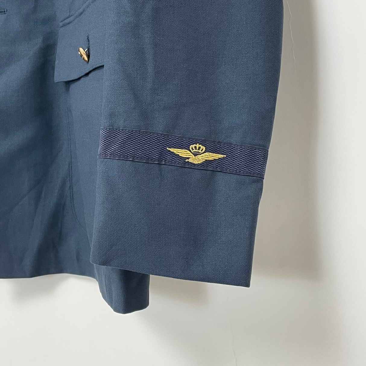【美品】90年製 オランダ空軍 エアフォースブルー ドレスジャケット サイズ表記51.3/4【FB-JK-ML0056A】