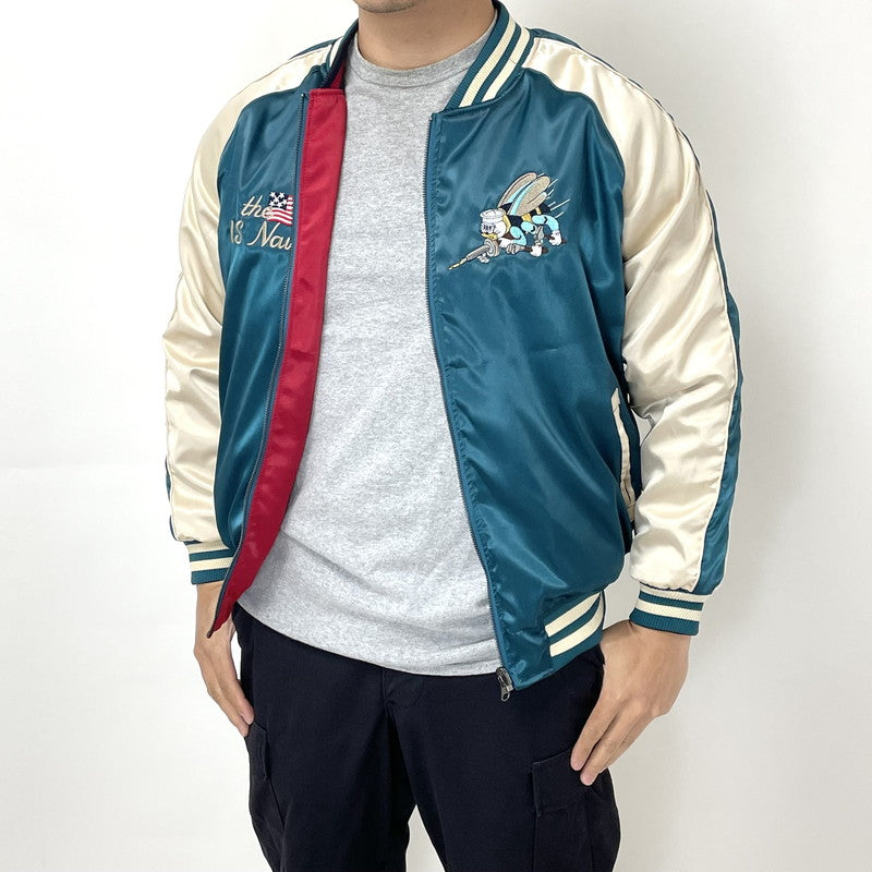 US.NAVY,リバーシブルスカジャン(新品)RK-1N=