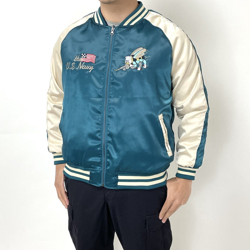 US.NAVY,リバーシブルスカジャン(新品)RK-1N=