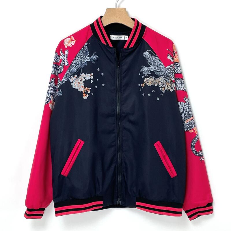 US.月に龍、スカジャン(新品)RK-A1N=