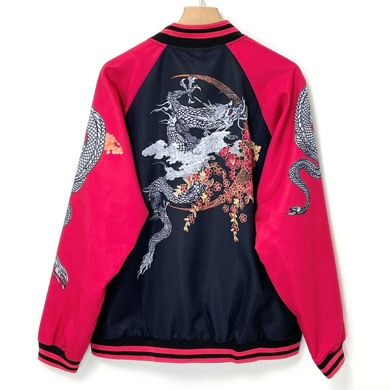 US.月に龍、スカジャン(新品)RK-A1N=