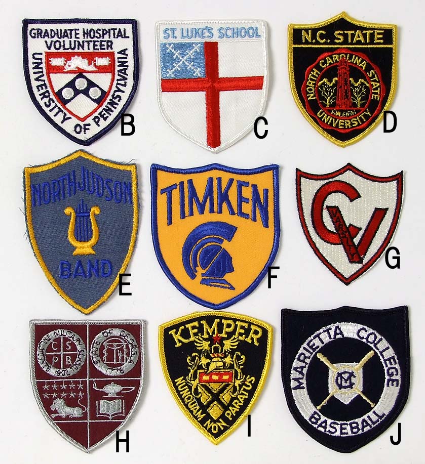 (2/18まで特価)アメリカン ビンテージ スクールワッペン 新品 SC12-