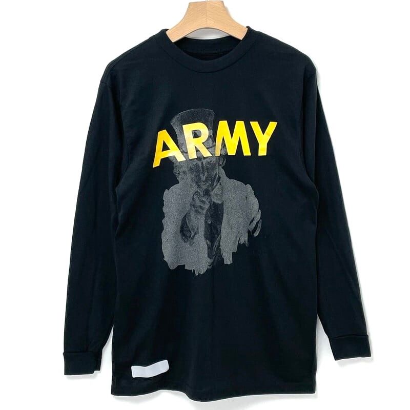 アメリカ軍 U.S.ARMY ブラック 後期型 APFU トレーニング ロングTシャツ USED T45BLU-SAM-