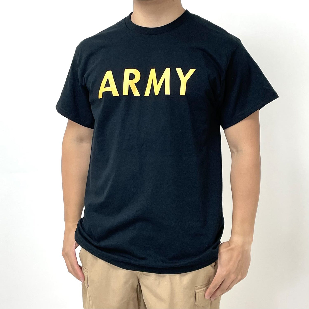 US.ARMY.ブラックTシャツ(新品)T45BNZ-