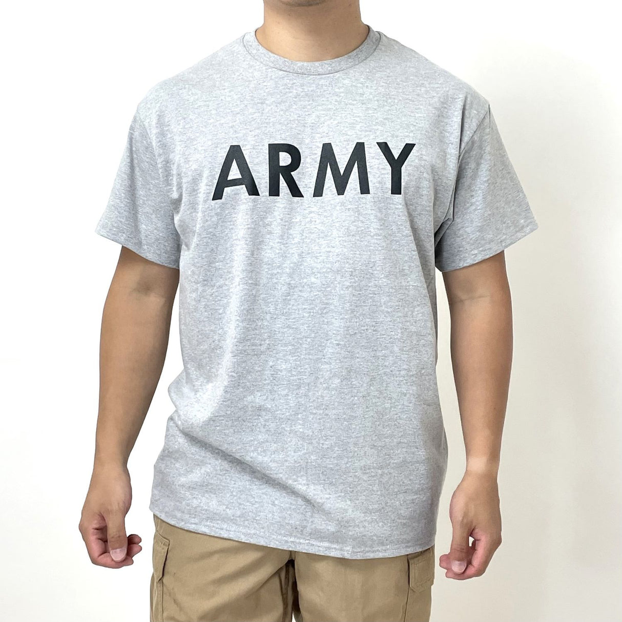 アメリカ U.S.ARMY グレー IPFU トレーニングTシャツ 新品 T45GNZ-