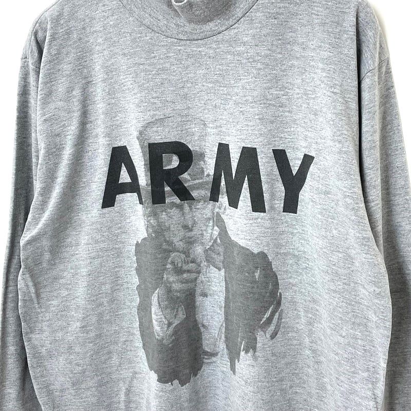 アメリカ軍 U.S.ARMY グレー 前期型 IPFU トレーニング ロングTシャツ USED T45LU-SAM-
