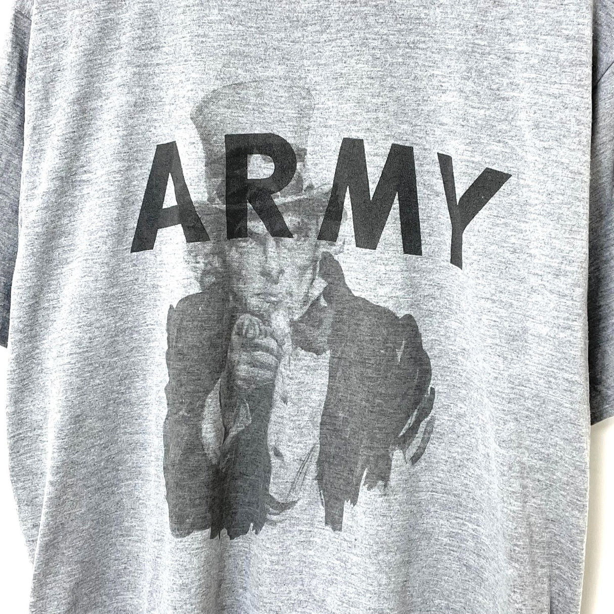 USED 米軍実物 U.S.ARMY グレー 前期型 IPFU トレーニング Tシャツ / アメリカ軍 陸軍 軍物 軍モノ 古着MIX ミリタリー Tシャツ 半袖 灰色 リフレクター V字 反射 プリント 古着 中古 アメカジ ストリート メンズ レディース【T45U-SAM-】