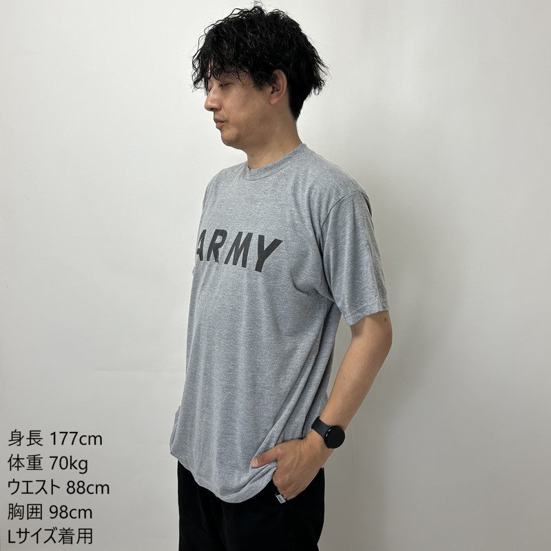 アメリカ軍 U.S.ARMY グレー 前期型 IPFU トレーニング Tシャツ USED T45U-