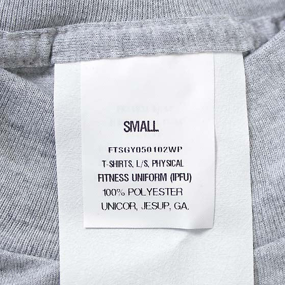 【S,3XLサイズ特価】アメリカ軍 U.S.ARMY グレー ウエストポイント IPFU ロングTシャツ 新品 T50LN-SB-