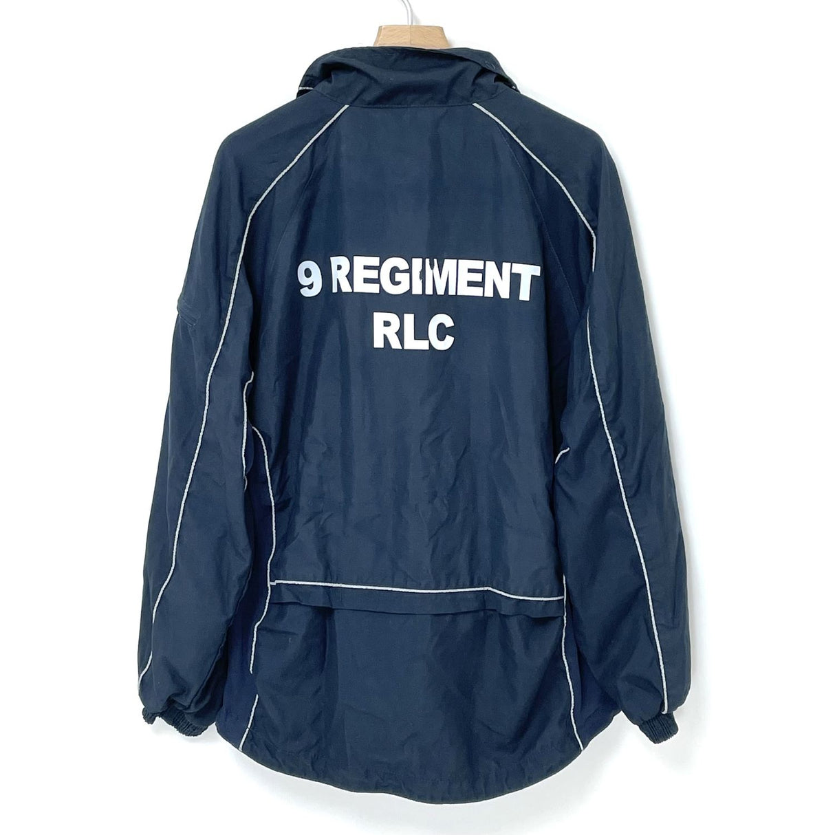【1点物】イギリス軍 ネイビー "9 Regiment RLC" ハーフZIP トレーニングジャケット(USED) UK172=