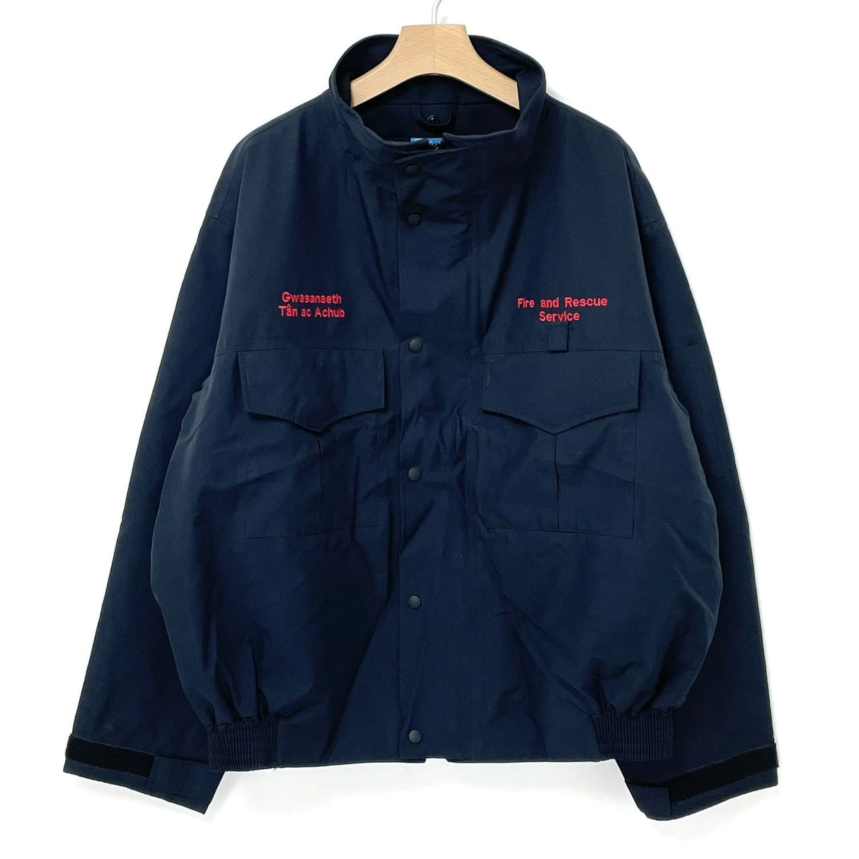 北ウェールズ消防救助 ネイビー GORE-TEX ワークジャケット ライナーなし USED UK49