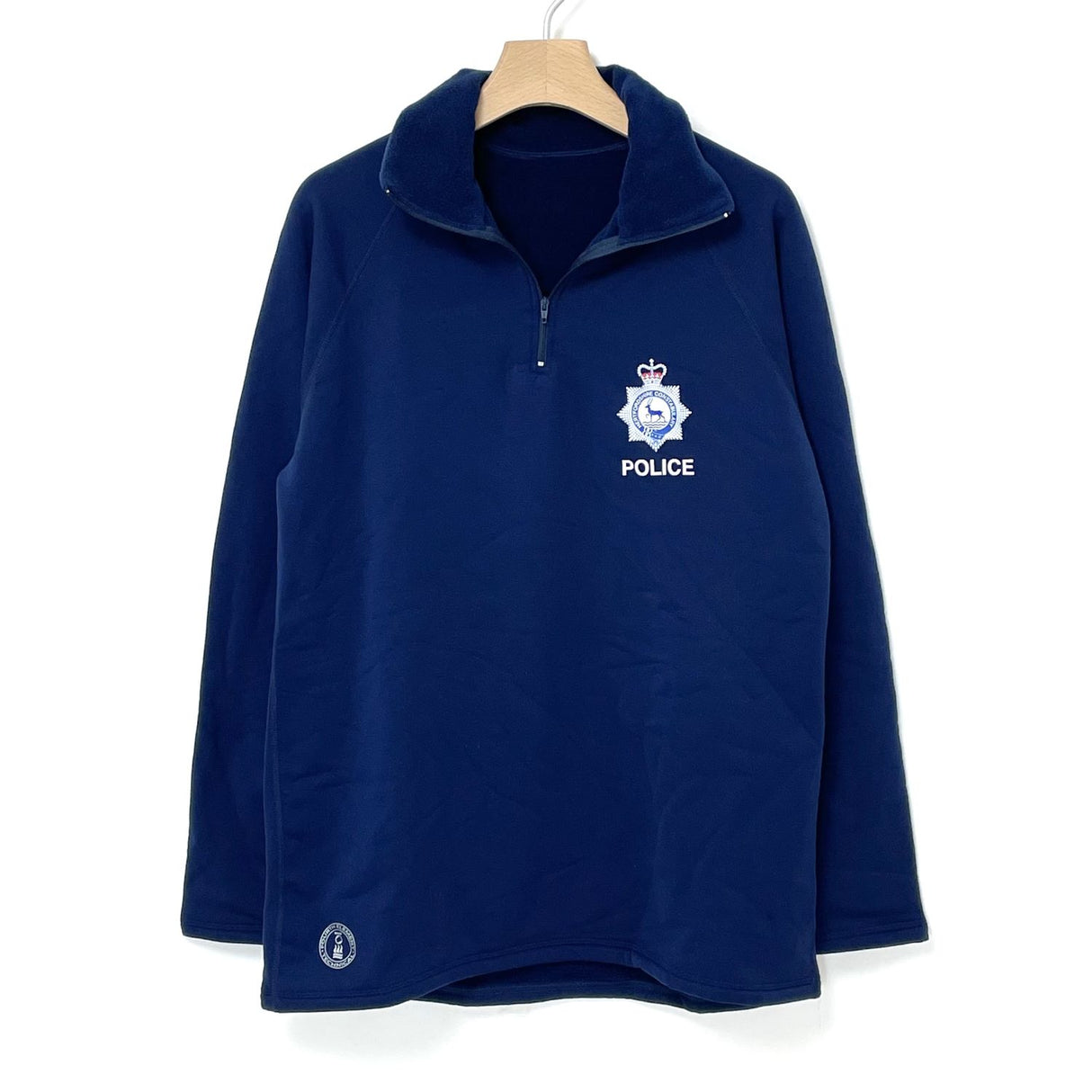 【1点物】イギリス・ハートフォードシャー州警察 POLICE ブルー プルオーバーフリースジャケット(新品)UK61