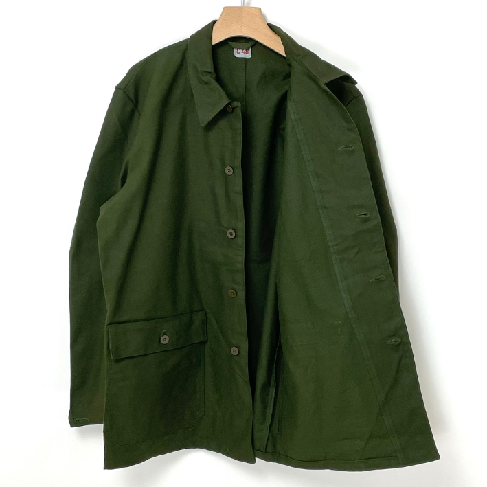 スウェーデン軍 グリーン オーバードラグスロック M-59 ユーティリティーワークジャケット 新品 W22N-2PKT=