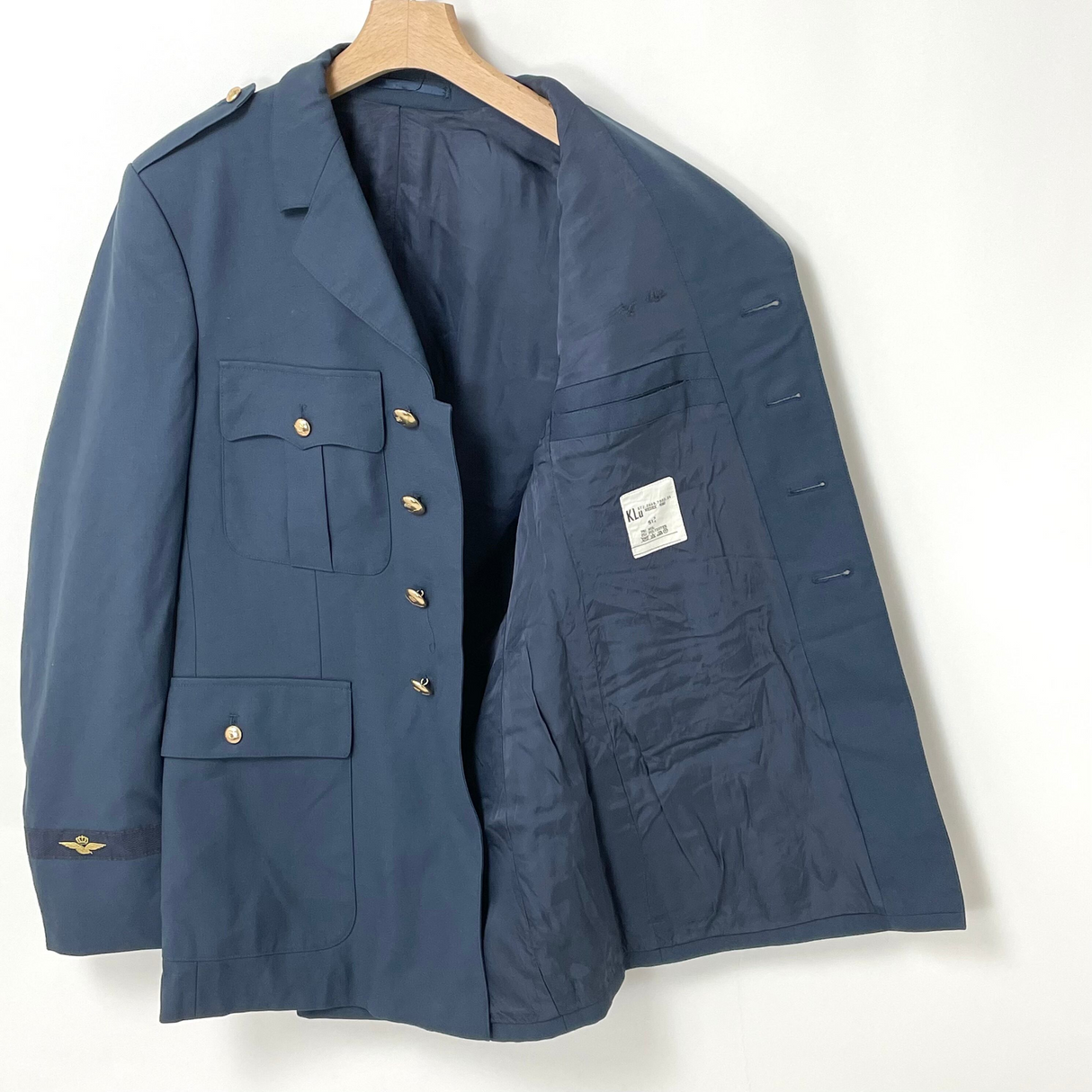 【美品】90年製 オランダ空軍 エアフォースブルー ドレスジャケット サイズ表記51.3/4【FB-JK-ML0056A】