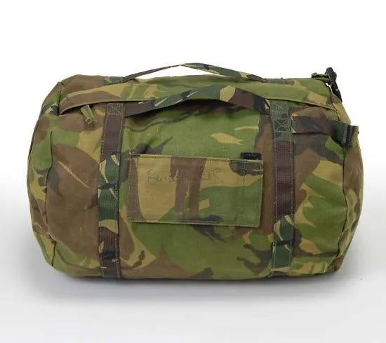 オランダ軍 カモフラージュ シリンダーバッグ USED =