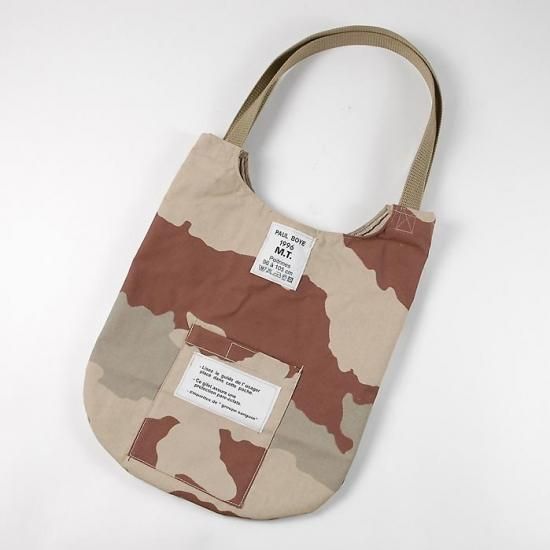 フランス軍 デザートカモ リメイク トートバッグ 新品 224N