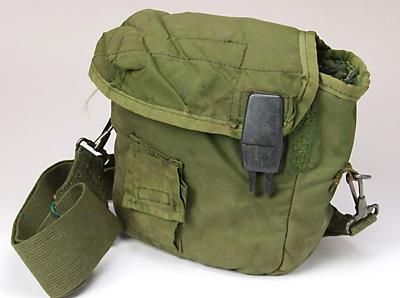アメリカ軍 OD 2QT ウォーターキャンティーンカバー ショルダーバッグ USED A20GU-