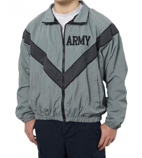 アメリカ軍 U.S.ARMY グレー 前期型 トレーニングジャケット USED