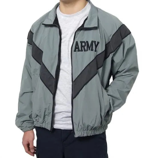 アメリカ軍 U.S.ARMY グレー 前期型 トレーニングジャケット USED A78U=