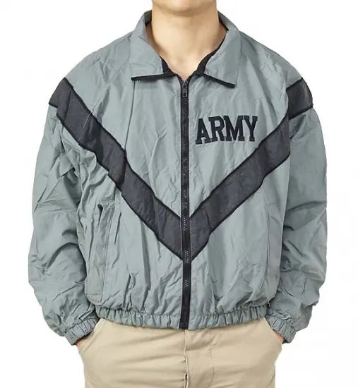 アメリカ軍 U.S.ARMY グレー 前期型 トレーニングジャケット USED A78U=