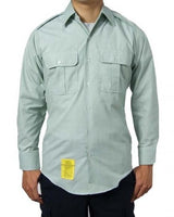 アメリカ陸軍 U.S.ARMY ライトグリーン 長袖ドレスシャツ USED AMY-LS-U-