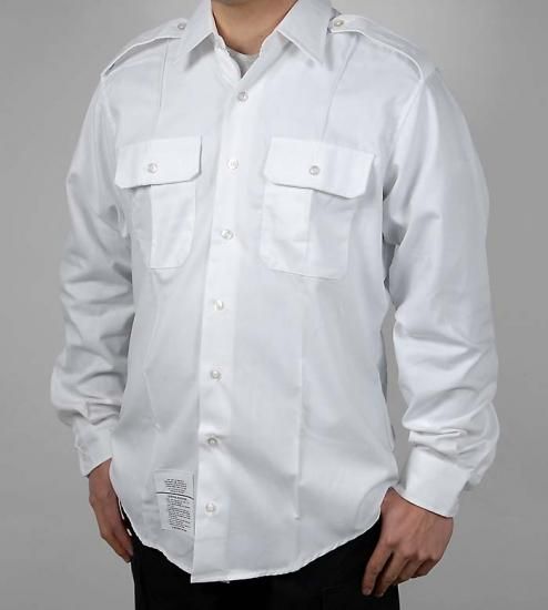 アメリカ軍 U.S.ARMY ホワイト 長袖ドレスシャツ 新品 A61N- – L.A.BOY