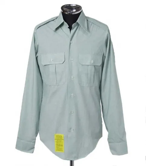 アメリカ陸軍 U.S.ARMY ライトグリーン 長袖ドレスシャツ 新品 -