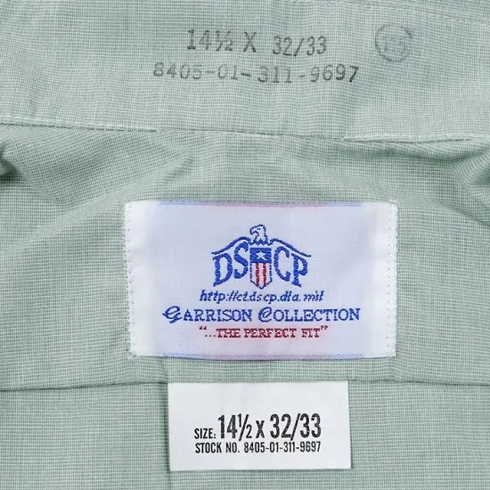 アメリカ陸軍 U.S.ARMY ライトグリーン 長袖ドレスシャツ 新品 -