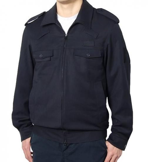 イギリス POLICE ダークネイビー ワークジャケット 新品 B59N=