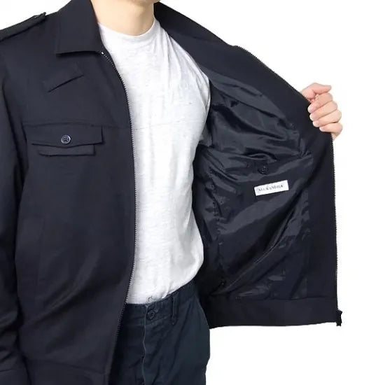 イギリス POLICE ダークネイビー ワークジャケット 新品 B59N=