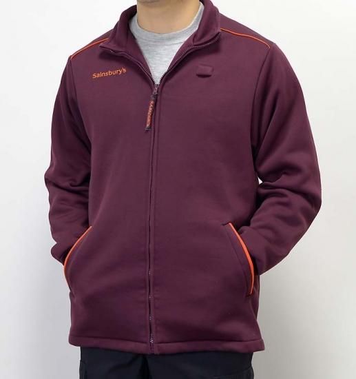 イギリス ワインカラー Sainsbury's スタッフジャケット USED B20WU
