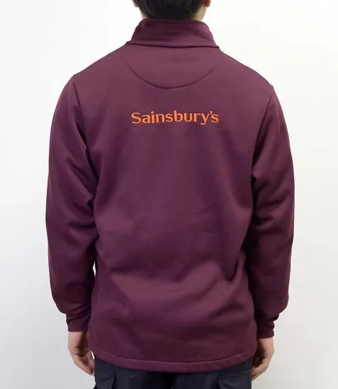 イギリス ワインカラー Sainsbury's スタッフジャケット USED B20WU