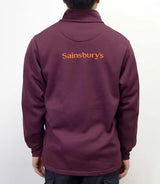 イギリス ワインカラー Sainsbury's スタッフジャケット USED B20WU