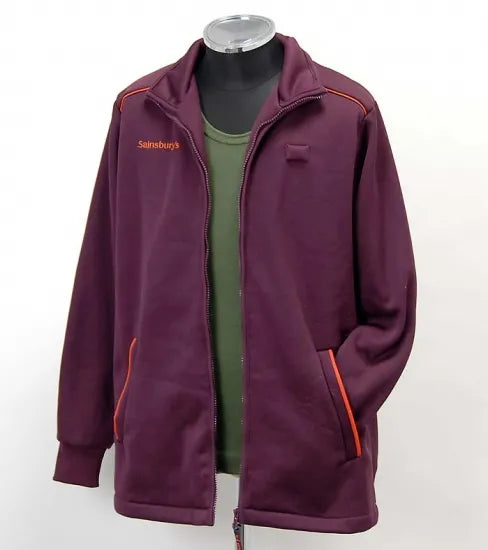 イギリス ワインカラー Sainsbury's スタッフジャケット USED B20WU
