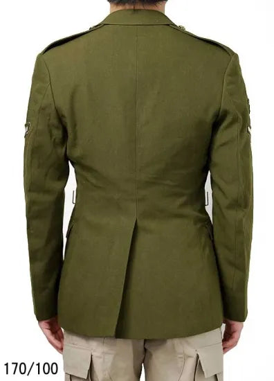 イギリス陸軍 ARMY グリーン No.2 ドレスジャケット 階級章付 USED B38UW