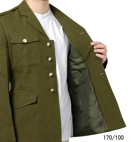 イギリス陸軍 ARMY グリーン No.2 ドレスジャケット 階級章付 USED B38UW
