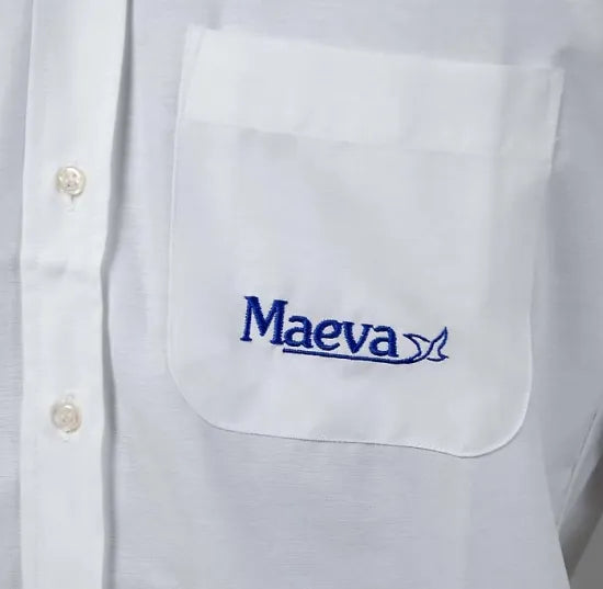 フランス MAEVA ホワイト 半袖ワークシャツ 新品 -